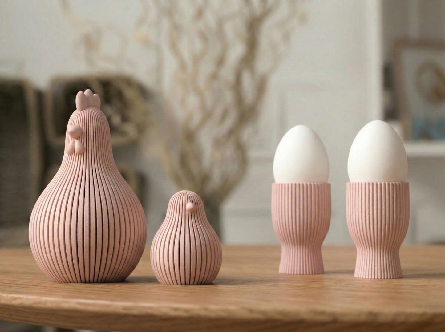 00 🐣 | Osterfrühstück Bundle - Mutter Henne, Küken & Eierbecher